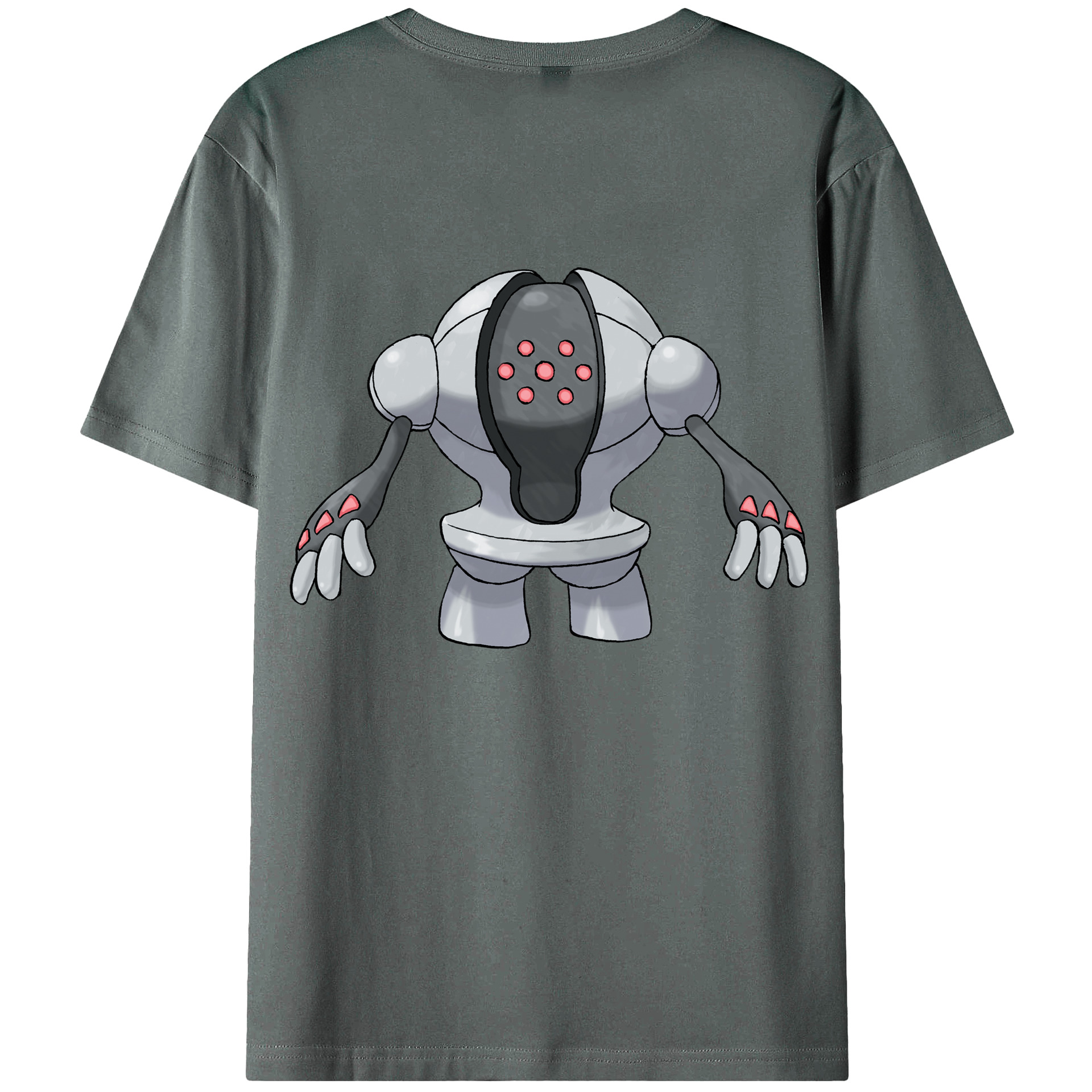 （画像用） ポケットモンスター Pokémon 綿100％ メンズ半袖Tシャツ（バックプリント） 通気性